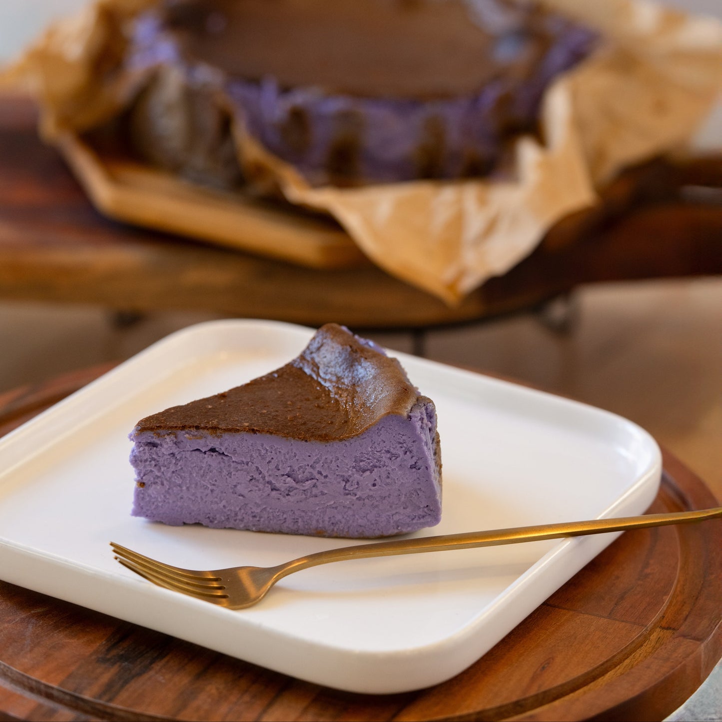 Ube Basque Cheesecake