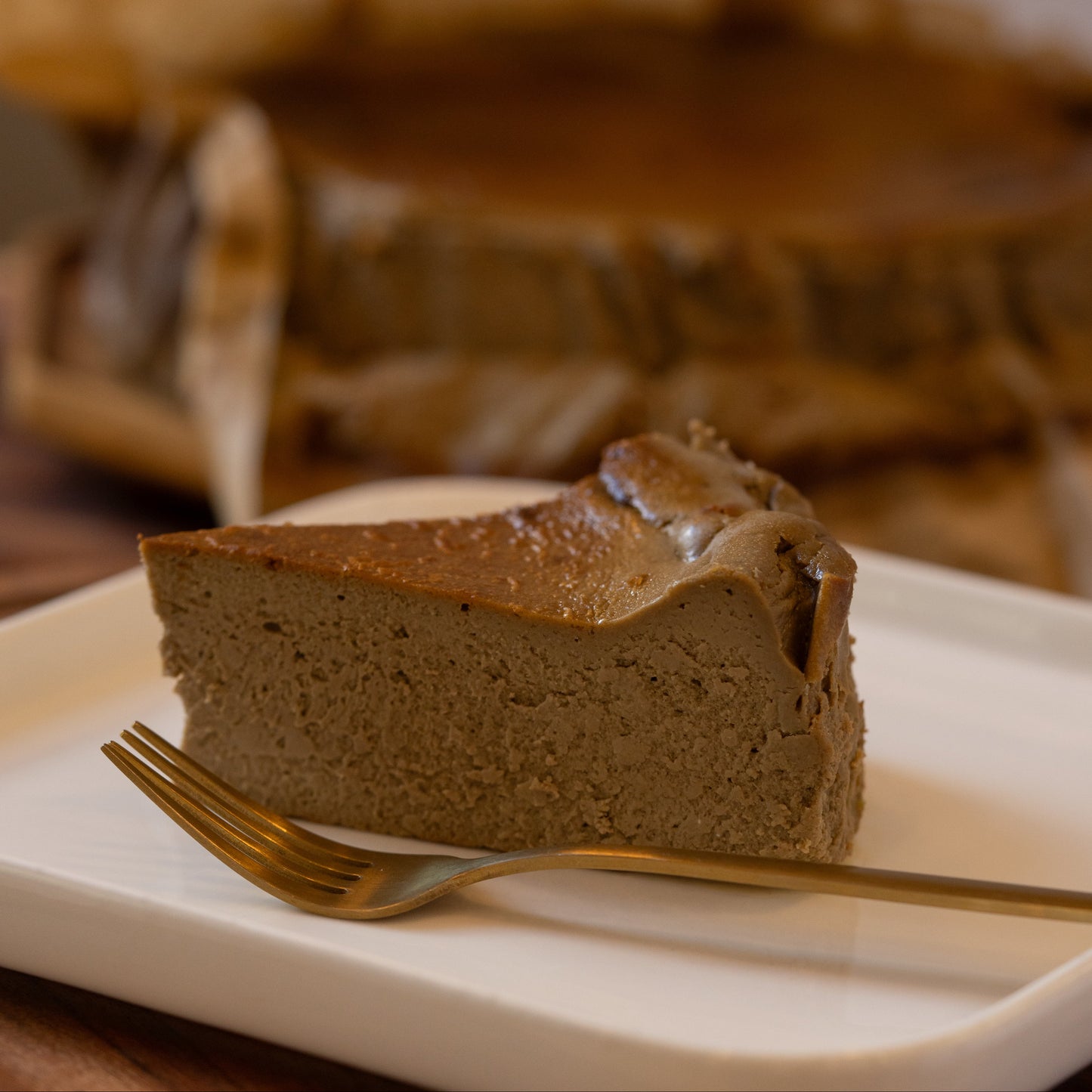 Hojicha Basque Cheesecake
