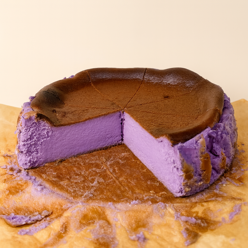 Ube Basque Cheesecake