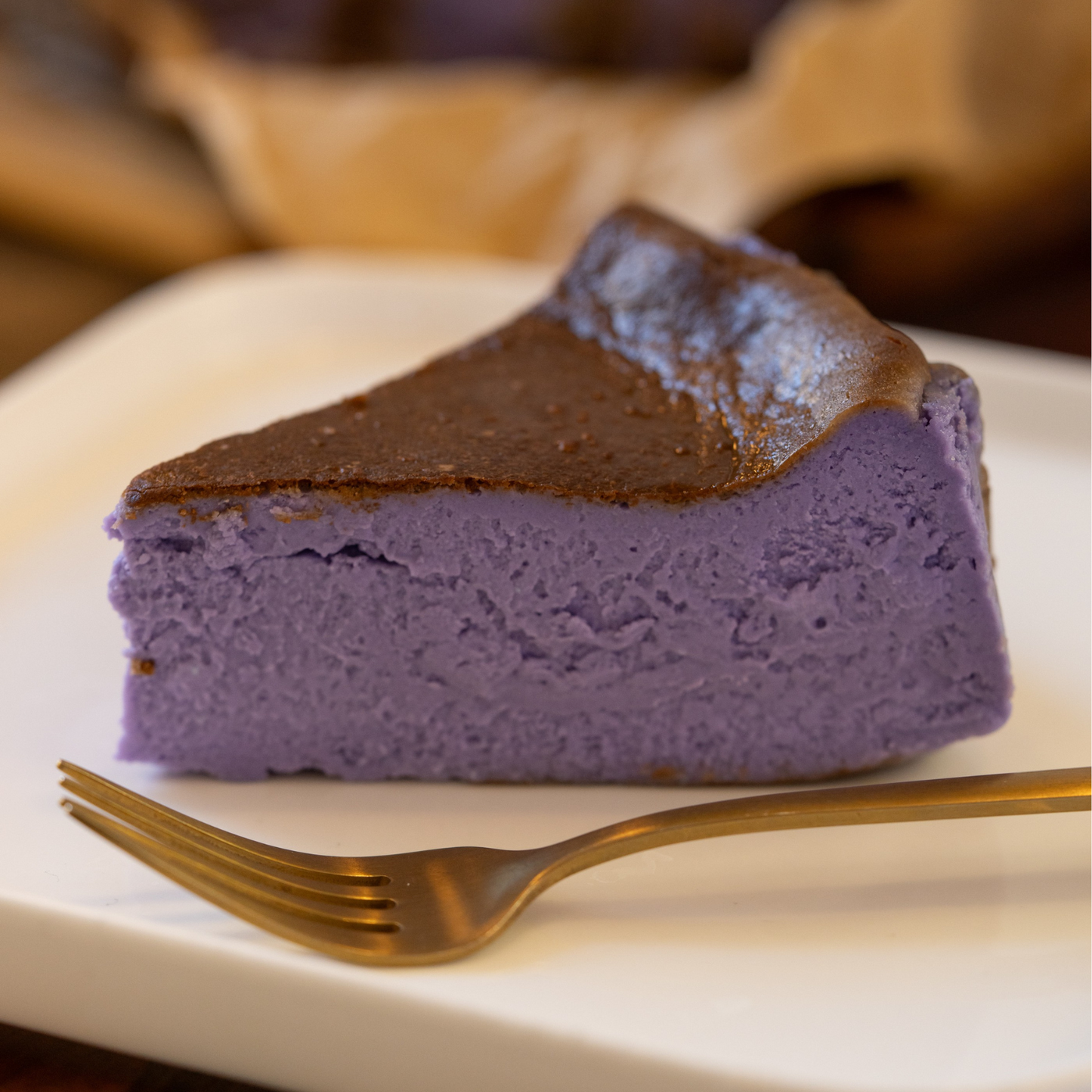 Ube Basque Cheesecake